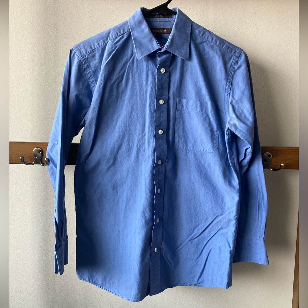 Boys’ light blue button-down dress shirt size 14